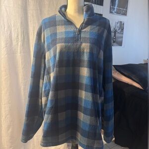 Blue Plaid Men's Sweater